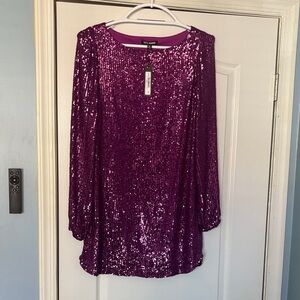 Steve Madden Purple Sequin Mini Dress